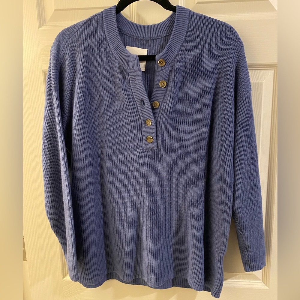 Aerie oversized henley sweater - small